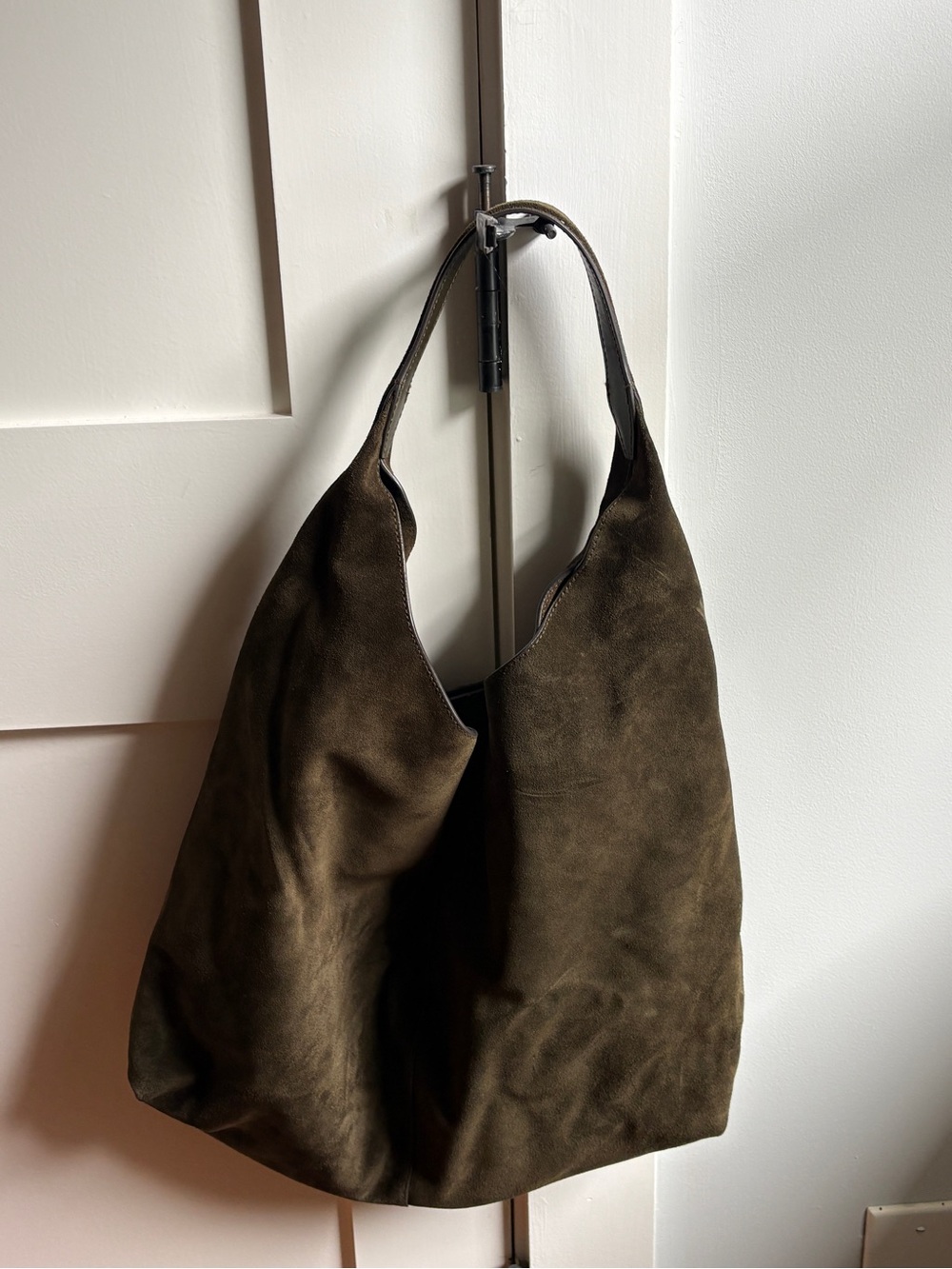 NWT Madewell Olive Suede Mylie Tote - Picture 1 of 3
